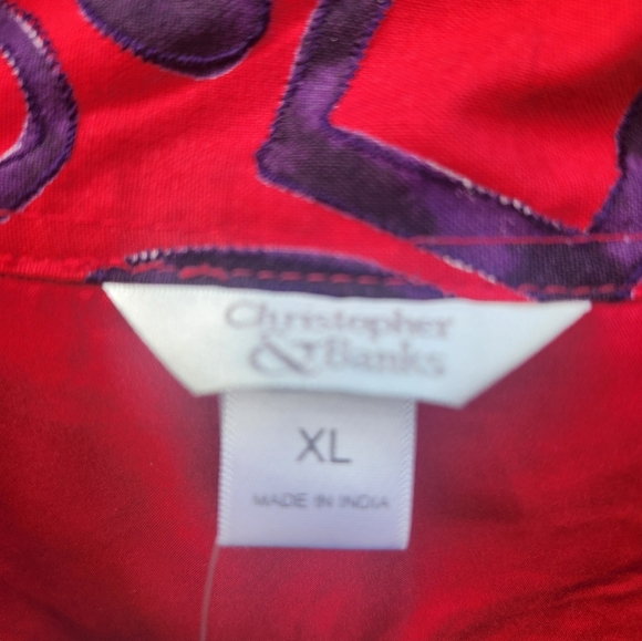 New With Tags Vintage Christopher Banks Women's Decorative Shirt, JACKET Shacket - Picture 8 of 14